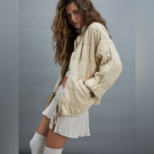 Free people Dolman Quilted Jacket - vanilla creme - XL